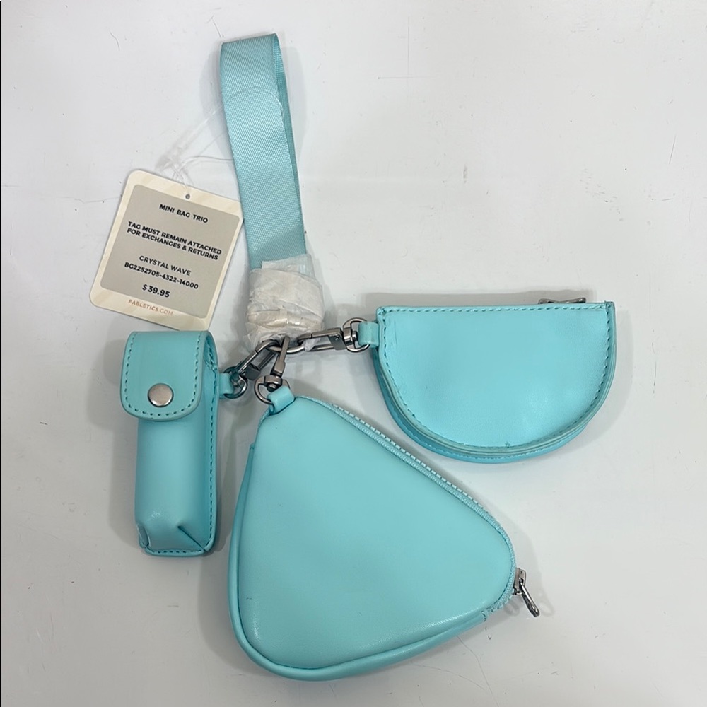 NWT Fabletics Light Blue/teal Multi- Bag‎ Trio